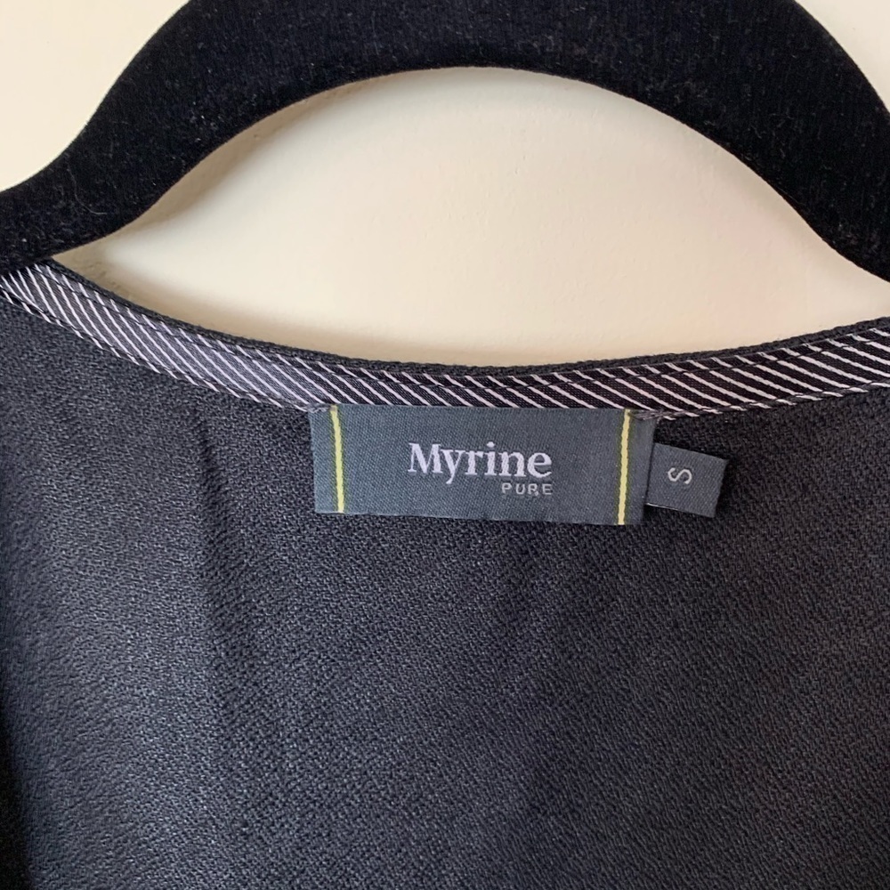 Myrine Pure Black Linen Vest Small - Picture 3 of 7